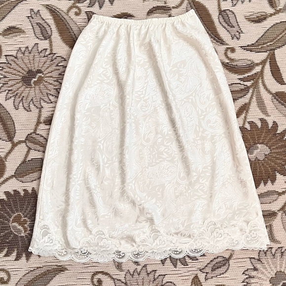 Vintage Cami & Slip Set Nylon Lace Camisole Skirt M Medium - Picture 3 of 8